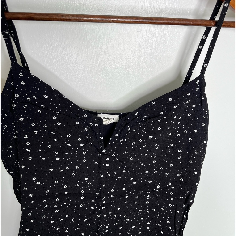 Garage black floral mini dress